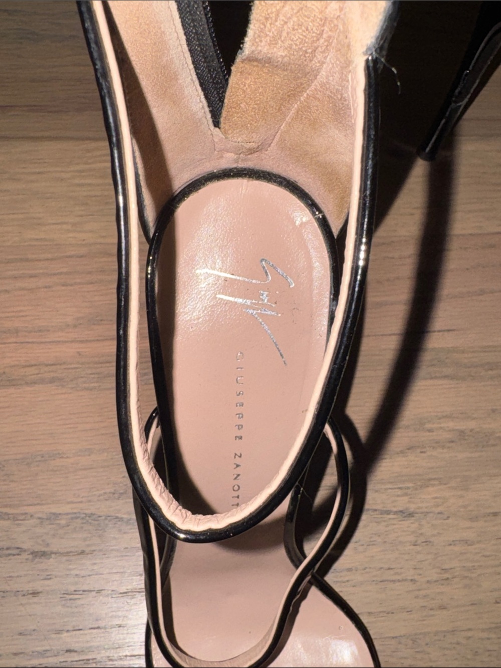 Giuseppe Zanotti Black Patent Strappy High Heel Sandals - Picture 3 of 4